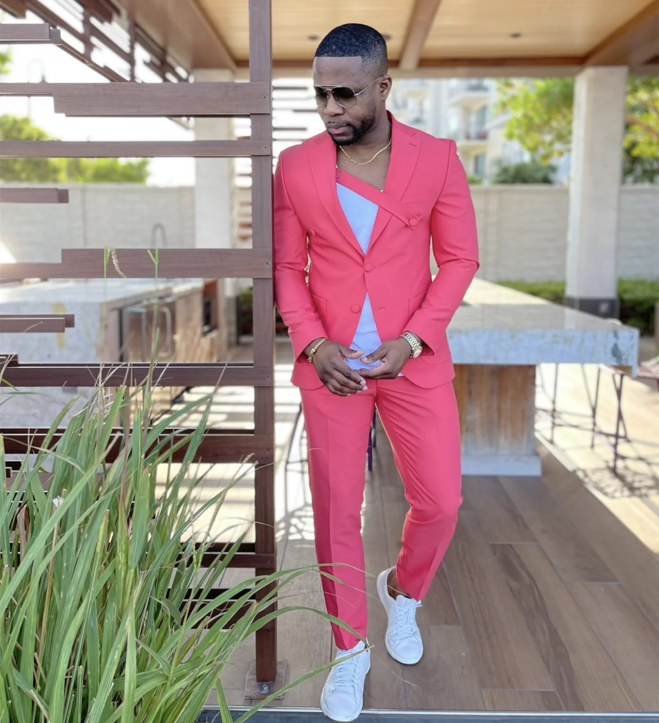 

Spring New Men Suits Slim Fit 2 Pieces Single-Breasted/Casual Mens Clothing For Wedding Prom Wear Outfit Male Set/Blazer+Pants