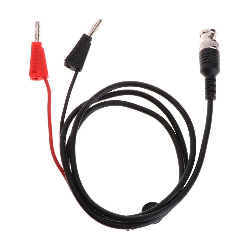 

BNC Q9 to Dual 4mm Stackable Banana Plug with Socket Test Leads Probe cable 1m