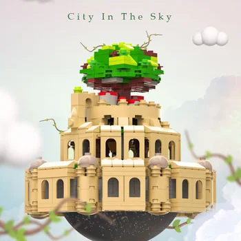 

Building Blocks Puzzle Series Small Particles Sky City Highly Difficult Children's Assembling Building Blocks Toy With Music Box