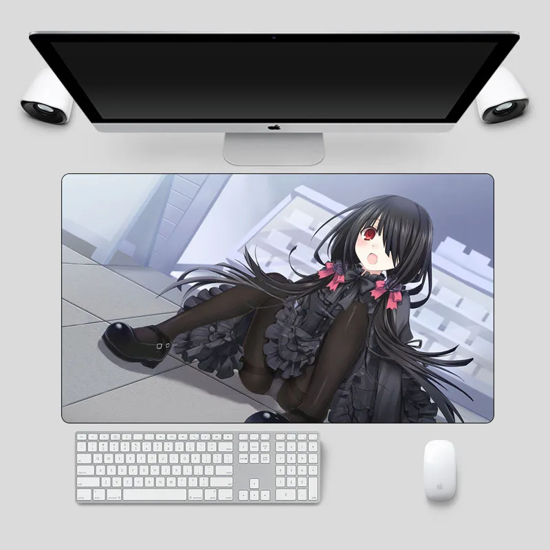 DATE A LIVE Аниме Коврик для мыши Большой 70x40 см сексуальная девушка игровой коврик для мыши геймер отаку прочная Клавиатура pad Отаку Коврик для ноутбука