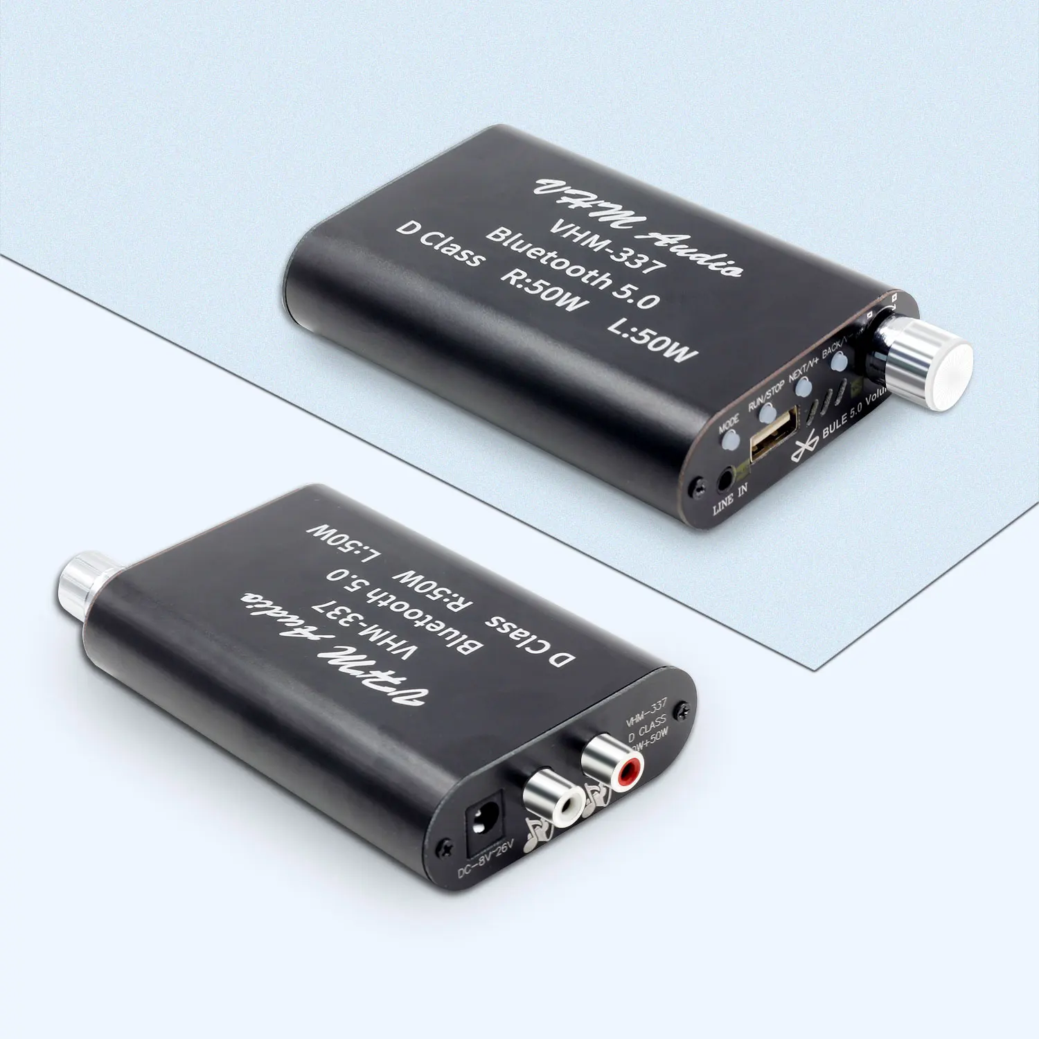 VHM337 50WX2 Мини Bluetooth 5,0 Беспроводной аудио Мощность цифровой усилитель доска стерео усилитель DC 9 V-24 V