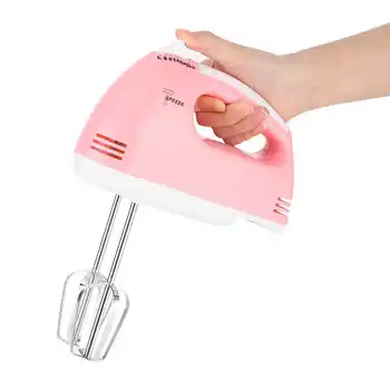 

Food Mixer Handheld Electric Egg Beater Milk Frother Mixer Blender Kitchen Utensils Pink US 110V Cake Mixer