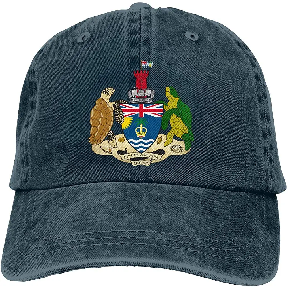 Мужская и Женская бейсбольная кепка с гербом британской индийской океанской территории, джинсовая кепка для папы, Кепка для водителя грузовика