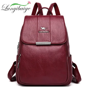 

Women Backpack High Quality Youth Leather Backpacks for Teenage Girls Female School Bag Bagpack Mochila Feminina Sac A Dos 2019