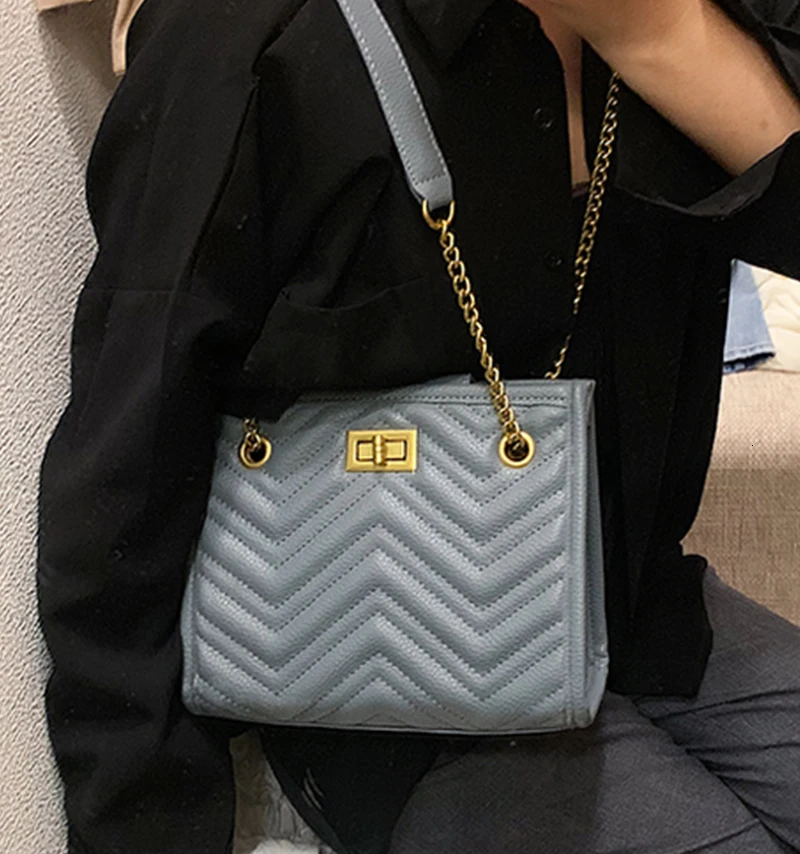 Зеленая большая сумка через плечо женские дорожные сумки кожаная стеганая из