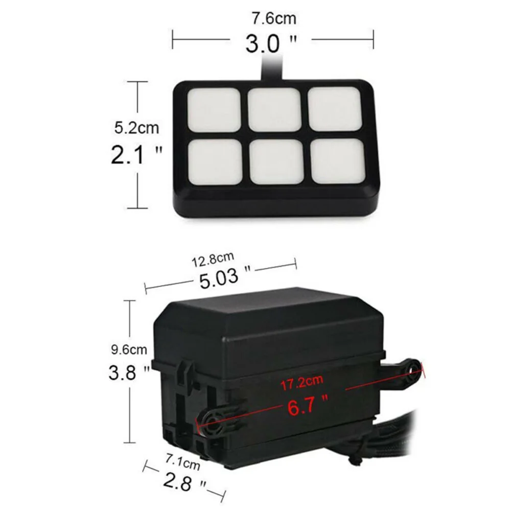 6 клавишная черная панель переключателя Электронная релейная система управления