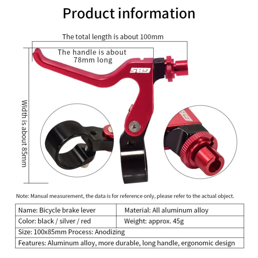 Mountain Bicycle Aluminum Alloy Brake Lever Ultra Light Durable Bicycle Brake Handle New
