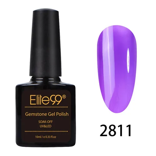 2811 Elite99 10ml Mirror Titanium Sliver UV Gel Nail Polish Giltter Mirror Metal Color Soak Off Gel Varnish Permanent Enamel Nail Art - Цвет: 2811