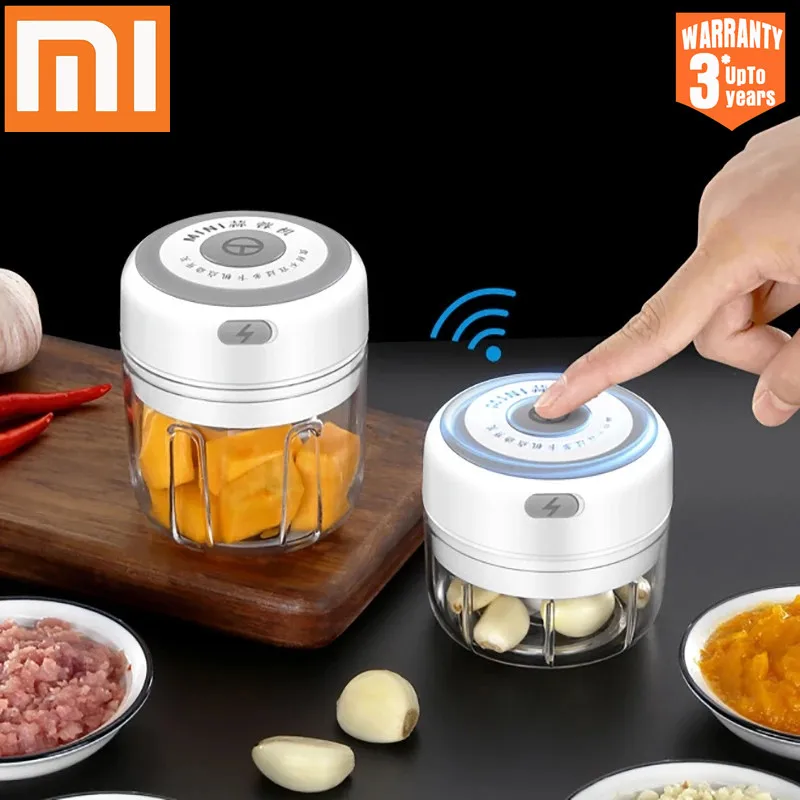 Xiaomi-Picadora eléctrica inalámbrica, picadora de ajo, picadora de carne, Mini fabricante de alimentos y ajos, trituradora de cocina con carga USB