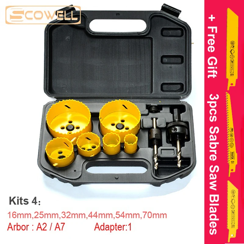 30% ВЫКЛ. 9 шт. биметаллический резак для Holesaw Core дрель для дерева металл, гипсокартон Отверстие пила круглая пила Резак DIY Инструменты Наборы - Цвет: 16-25-32-44-54-70