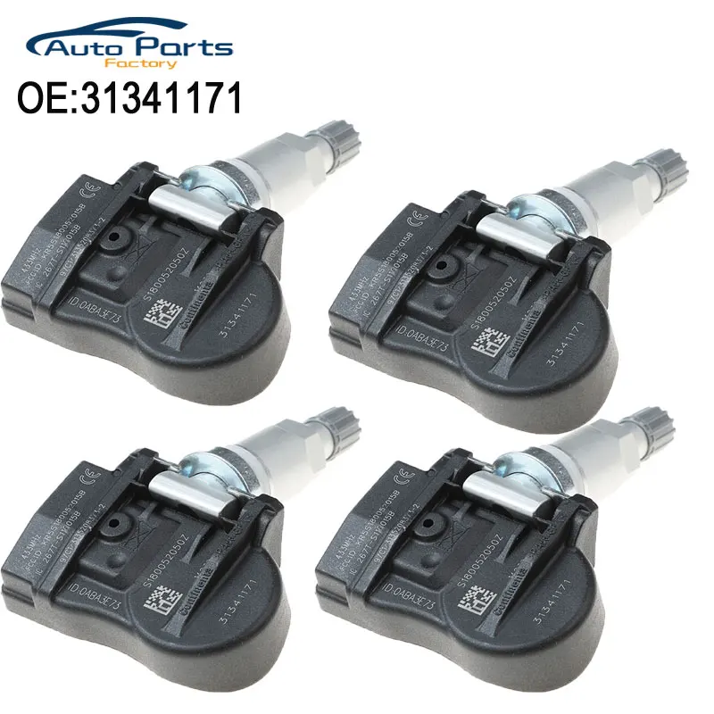 4pcs New Tpms Tire Pressure Monitoring Sensor For Volvo C30 C70 S40 S60