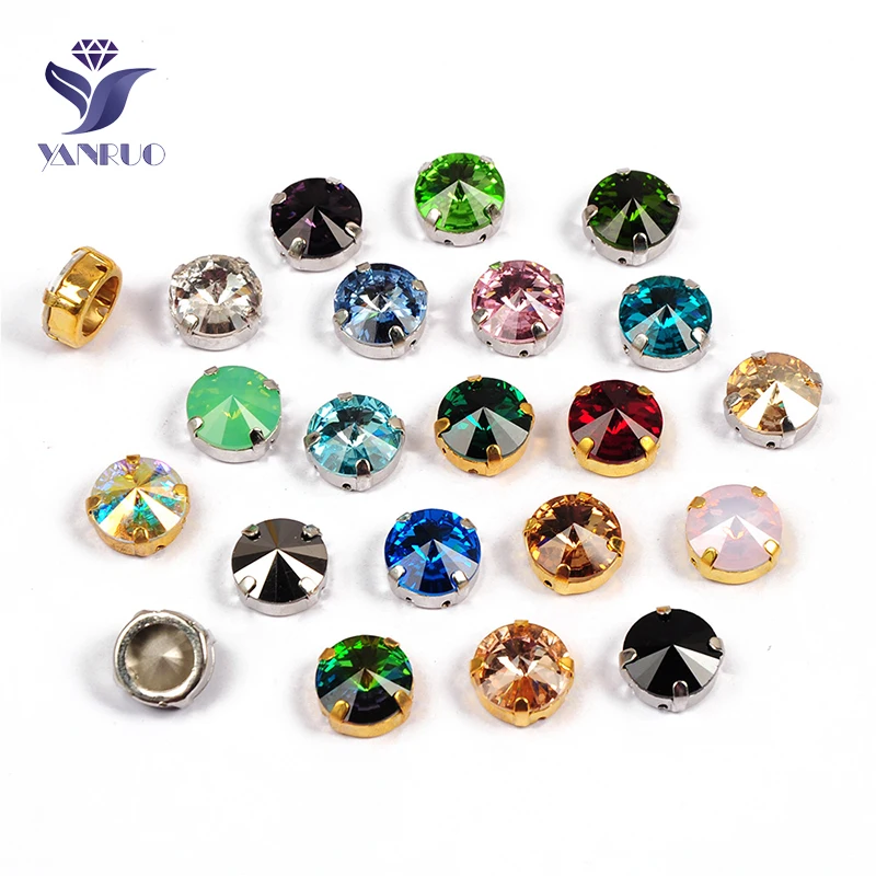 Yanruo 1122 стакан Rivoli Strass хрустальные маскарадные камни металлическая установка DIY