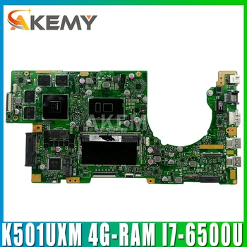 شراءAkemy جديد! K501UXM اللوحة لابتوب ASUS K501UW K501UXM K501UQ اللوحة الأصلية DDR4 4G-RAM I7-6500U GTX950M