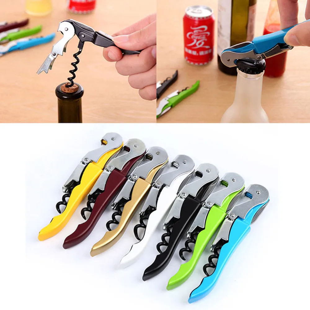 

Stainless Steel Cork Screw Corkscrew MultiFunction Wine Bottle Cap Opener Remover Cutter For Kitchen Tools Bar Accessoires CFWS