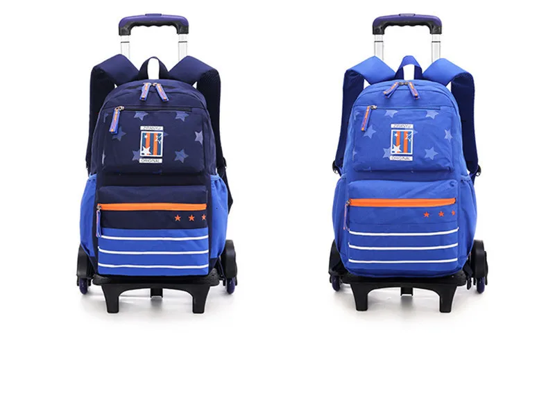 Waterproof Children Trolley School Bag 2/6 wheels Removable Backpack School bags Fashion Backpack Travel Bag Mochilas Escolares