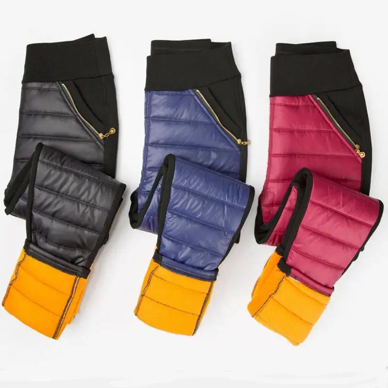 Утолщенные Водонепроницаемые зимние теплые штаны для женщин на молнии с высокой талией, Стрейчевые брюки, повседневные бархатные женские повседневные штаны