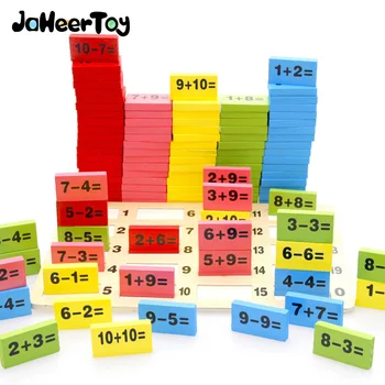 

Smobaby Toys Montessori Educational Toy Wooden Math Toy For Children Domino 3-4-5-6-7-8 Years Old Game Funny Kids Gifts
