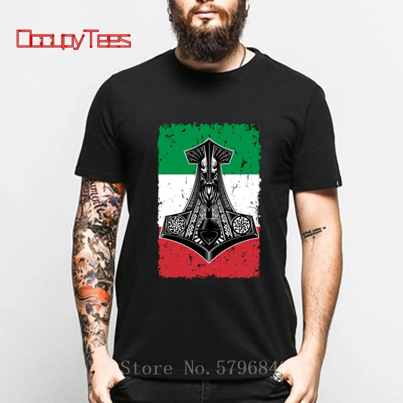 taly Viking Flag Odin Warrior Legend T Shirt Pure Cotton Tops Tee Men Short Sleeve O neck Tees Summer Mens Thor T-Shirts | Мужская