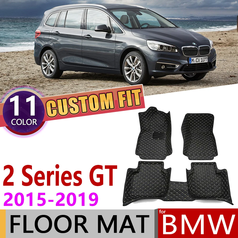 Пользовательские кожаные автомобильные коврики для BMW 2 Serier Gran Tourer GT 5 7 мест 2015 ~ 2019