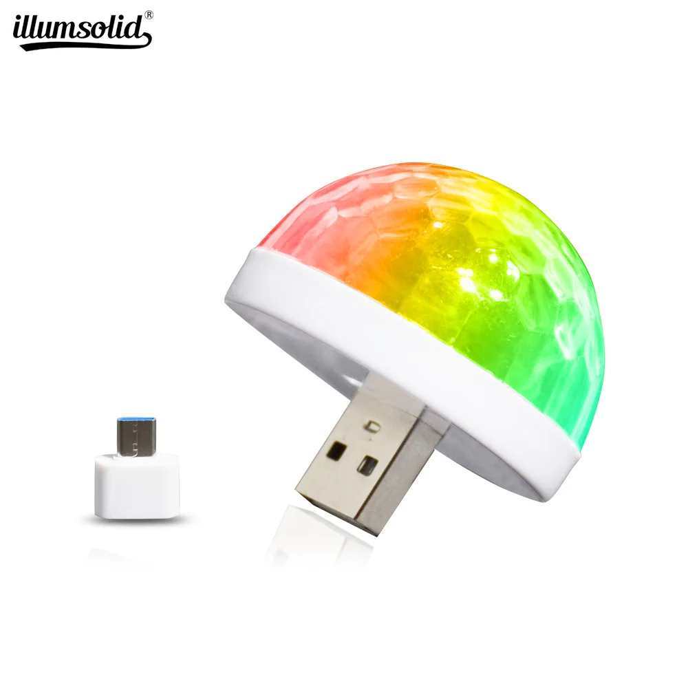 Мини USB СВЕТОДИОДНЫЙ диско сценический светильник портативный для всей семьи