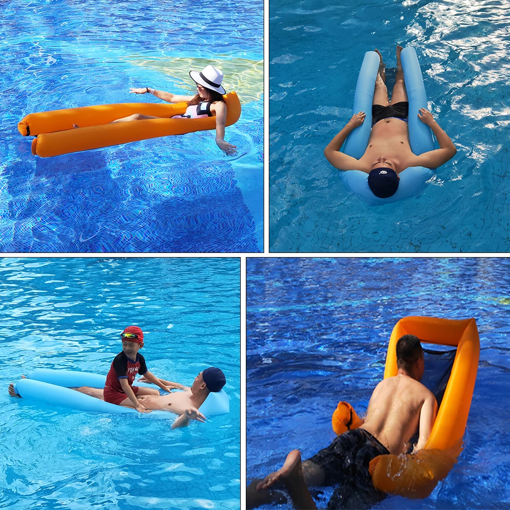 Складной надувной матрас плавающий шезлонг для отдыха и пляжа плавающая кровать