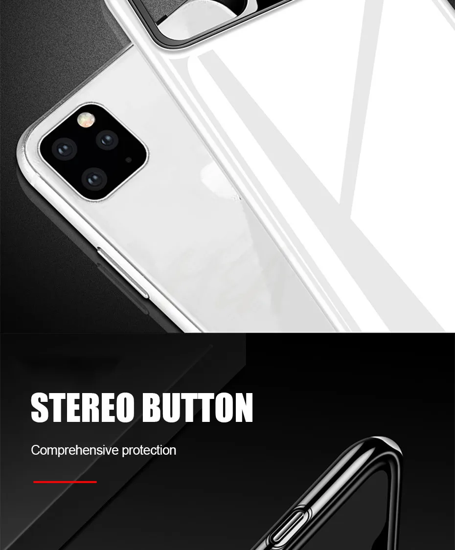 H& A роскошный зеркальный Ультратонкий чехол для телефона для iPhone 11 Pro Max X противоударный защитный Жесткий ПК и стекло X Xr Xs Max Fundas Capa