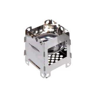 

new Folding Wood Stove Ultralight Stainless Steel Pocket for Picnic Hiking tool Outdoor Camping Stove with Alcohol Tray
