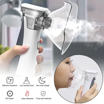 

Handheld Inhale Nebulizer Ultrasonic Steaming Devices Asthma Inhaler Spray Steamer Health Care Portable Nebulizer for Home
