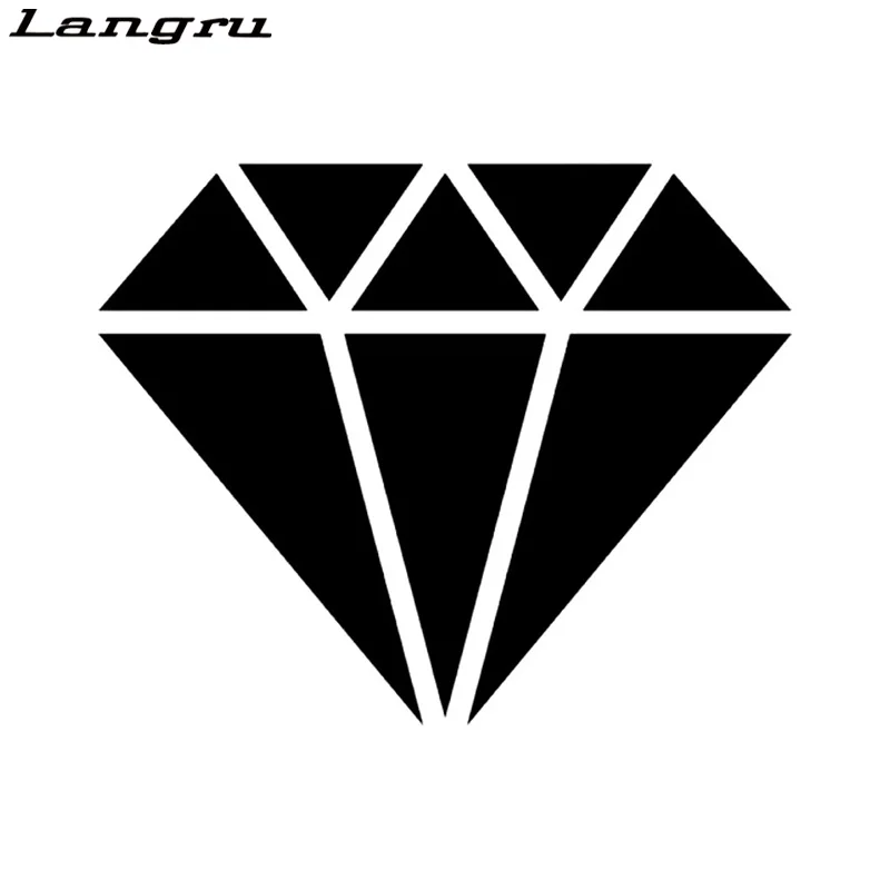Langru 14 1 см * 11 5 Алмазная креативная виниловая Автомобильная Наклейка