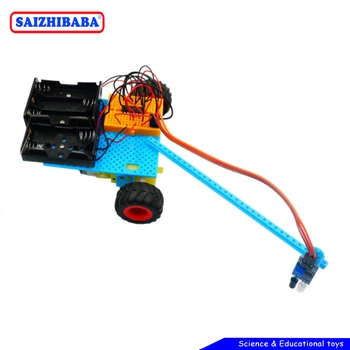 

Saizhibaba DIY Automatic Obstacle Avoidance Car Kits Science Experiments Toy Set Educational Toys Children Students For Kids