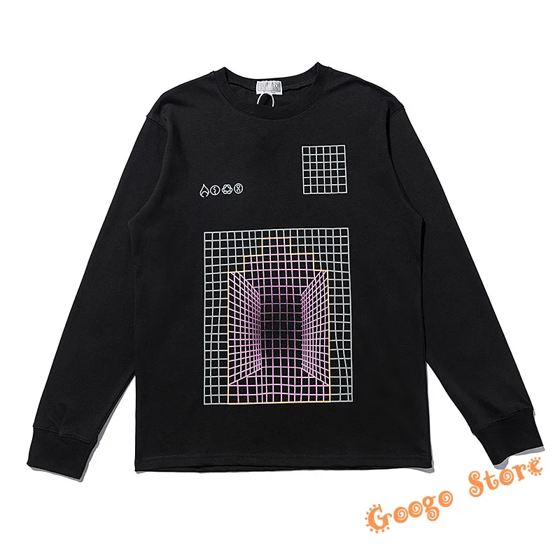 

Мужские и женские повседневные парные футболки CAV EMPT C.E, весенне-осенние черные удобные свитшоты с длинным рукавом и 3D сетчатым принтом, рубашки