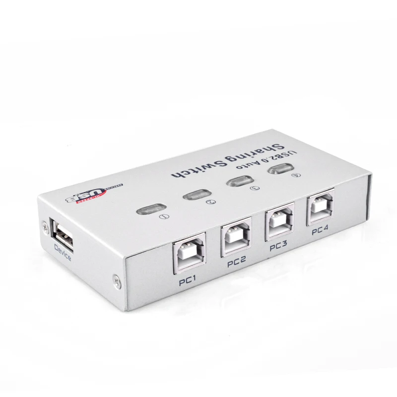 4 порта Usb2.0 Автоматический коммутатор принтера 4 в 1 Usb концентратор мульти ПК обмен один Usb2.0 устройство