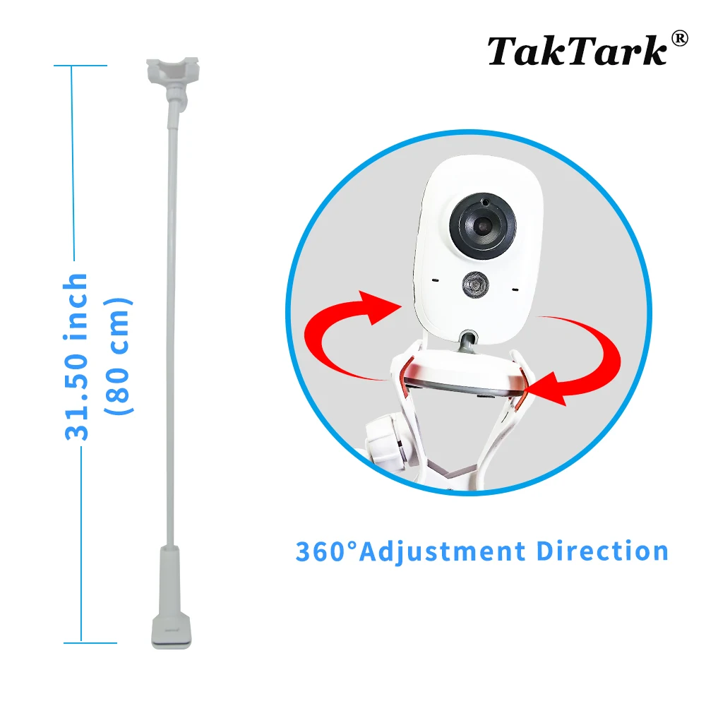 TakTark Multifunction Universal Camera Holder Stand Baby Monitor Mount Bed Cradle Adjustable Long Arm Bracket Camera Holder Camera Holder Stand Baby Monitor Holder