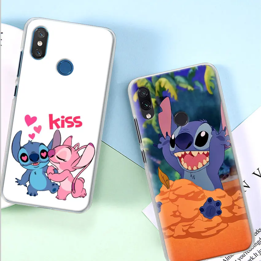 Милый мультфильм, Стич чехол для Xiaomi mi A3 A1 A2 8 Lite 9T CC9E Играть Red mi K20 Pro 7A Note 7 фотоаппаратов моментальной печати 7S жесткий прозрачный чехол Capa