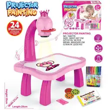 Крестообразное зеркало для умной проекционной машины для рисования с музыкой для детей раннего возраста, живопись для обучения, стол для детского образования