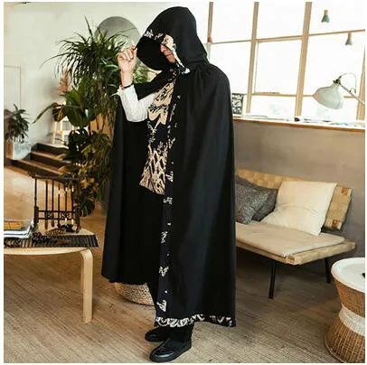 Patchwork Black Высокое качество сценическое представление боевых искусств Косплей китайский стиль мужской женский древний костюм мужское пальто кунгфу плюс размер - Цвет: Patchwork Black