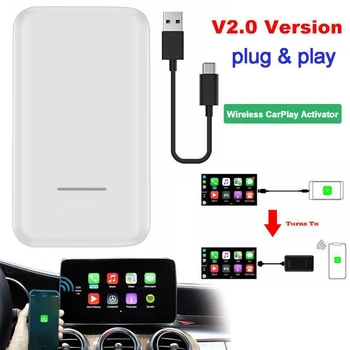 

Carlinkit Apple CarPlay IOS 13 2.0 USB Update Wireless Auto Connect for Car OEM Original Wired CarPlay To Wireless Carplay Black