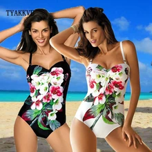 TYAKKVE, новинка, сдельный купальник, сексуальный мультяшный принт, купальник для женщин, купальник, пляжный, с открытой спиной, монокини, купальник для женщин, XXL