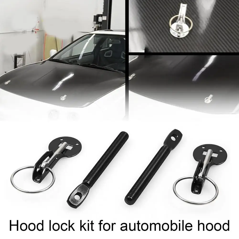 Universal Car Aluminum Black Racing Hood Bonnet Pin Lock Locking Sport Kit  For Audi TT/S3/For Seat Leon EP-SP7220A-Black - AliExpress