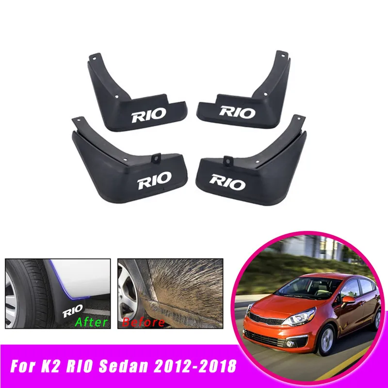 4pcs Car Mud Flaps For Kia Rio Sedan 20122016 Mudflaps Splash Guards