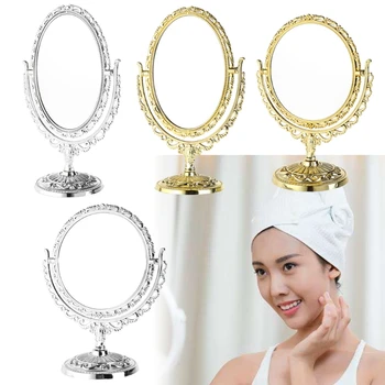 

2020 New 2 Sides Makeup Mirror Stand Table Cosmetic Mirror Plastic Dresser Mirrors Tools