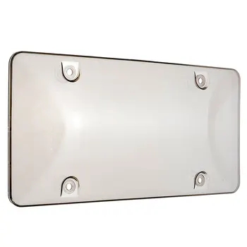 

Hot 1pcs Tinted Smoke Frame Cars License Plate License Tag Bumpers License Plate Cover Shield Car Truck Protector Cover with 4 S