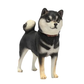 

11 X 10.5 X 3cm 1/6 Realistic Animal Model Soft Hand Painted Fashion Shiba Inu Toy With Replaceable Head (003) Toy Gift For Kid