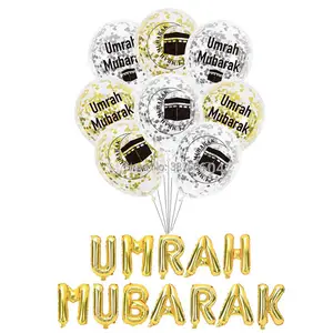 Ramadan Decoracion Eid Mubarak Decoracion Ramadan Mubarak Globos Dorados y  Negros Eid Mubarak Banner Guirnalda para Decoración de Fiestas de Eid  Mubarak, Decoración de Ramadán : : Hogar y cocina