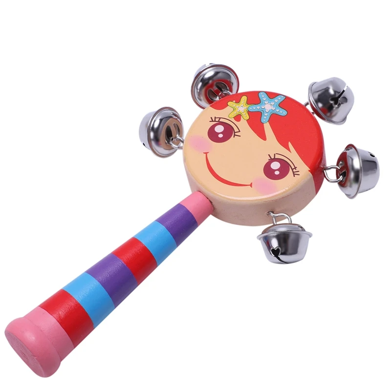 1 шт. Детские радужные деревянные звонок для велосипеда Jingle Stick шейкер игрушки