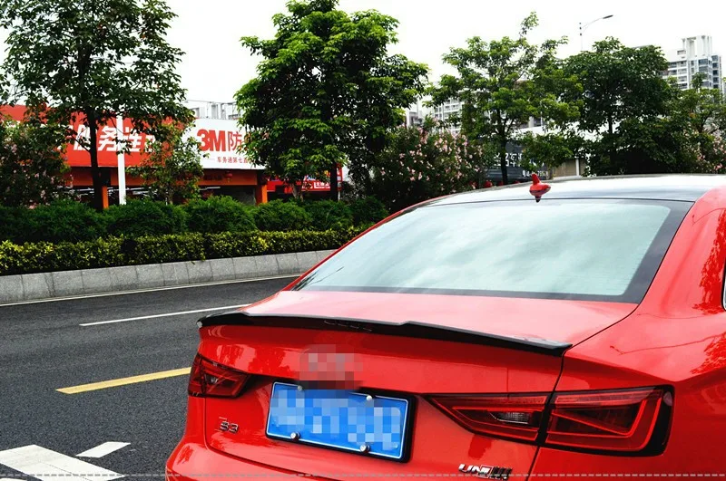 Carbon fiber Sport boot lip spoiler wing auto rear spoiler wing back trunk spoiler for Audi A3 S3 sedan 2013