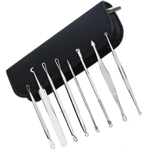 1 набор из нержавеющей стали, набор инструментов для удаления черных точек, экстракторы, иглы для удаления акне, комедона, прыщей, пятен, уход за кожей лица, инструменты для красоты