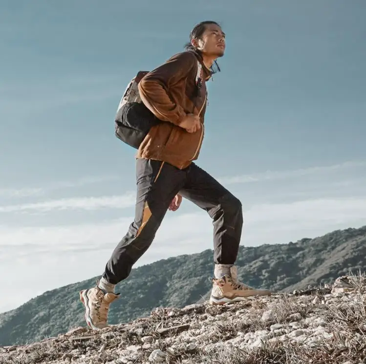 Xiaomi man/Женская походная обувь; водонепроницаемые Трекинговые ботинки с высоким берцем; спортивная обувь для скалолазания; пара кроссовок на резиновой подошве
