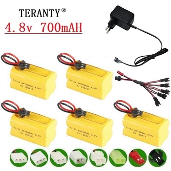 

( T Plug ) Ni-CD 4.8v Battery + USB Charger For Rc toys Cars Tanks Robots Boats Guns 4* AA 700mah 4.8v Rechargeable Battery Pack