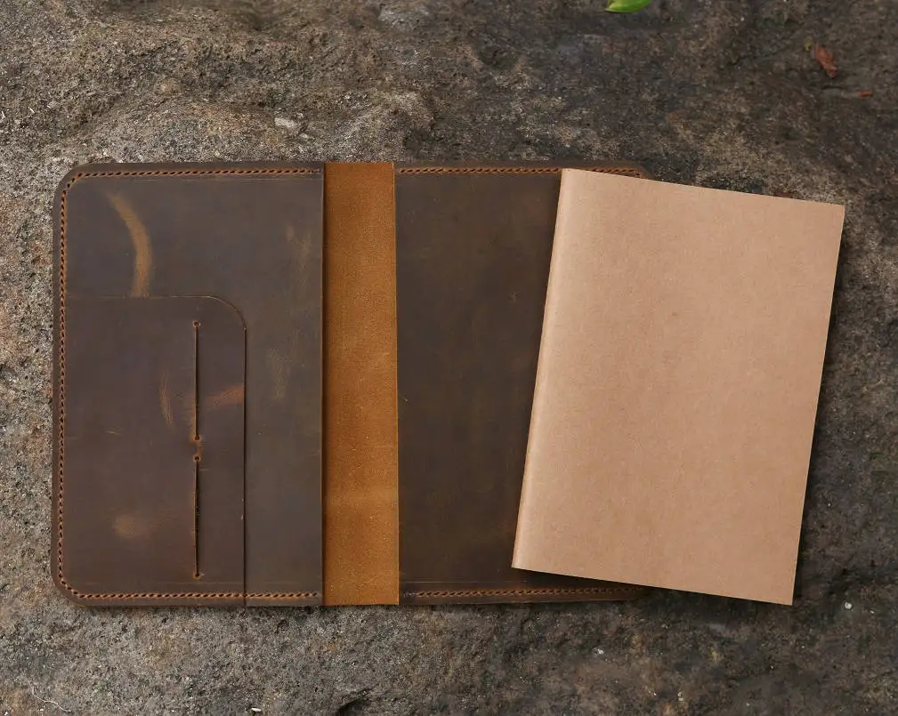 Винтаж кожа A5 письменной Тетрадь/кожа путешествий многоразового использования дневник A5 вставка/персонализированные 5x8 A5 кожаный Органайзер